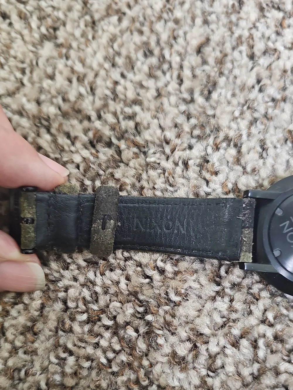 NIXON PORTER CAMO LEATHER BAND WATCH BFPM-07-223